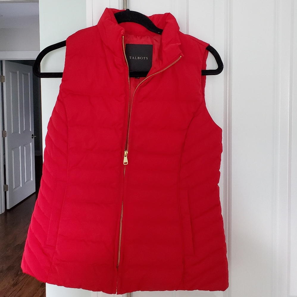 NWT Talbot's Red Puffer Vest (XS)